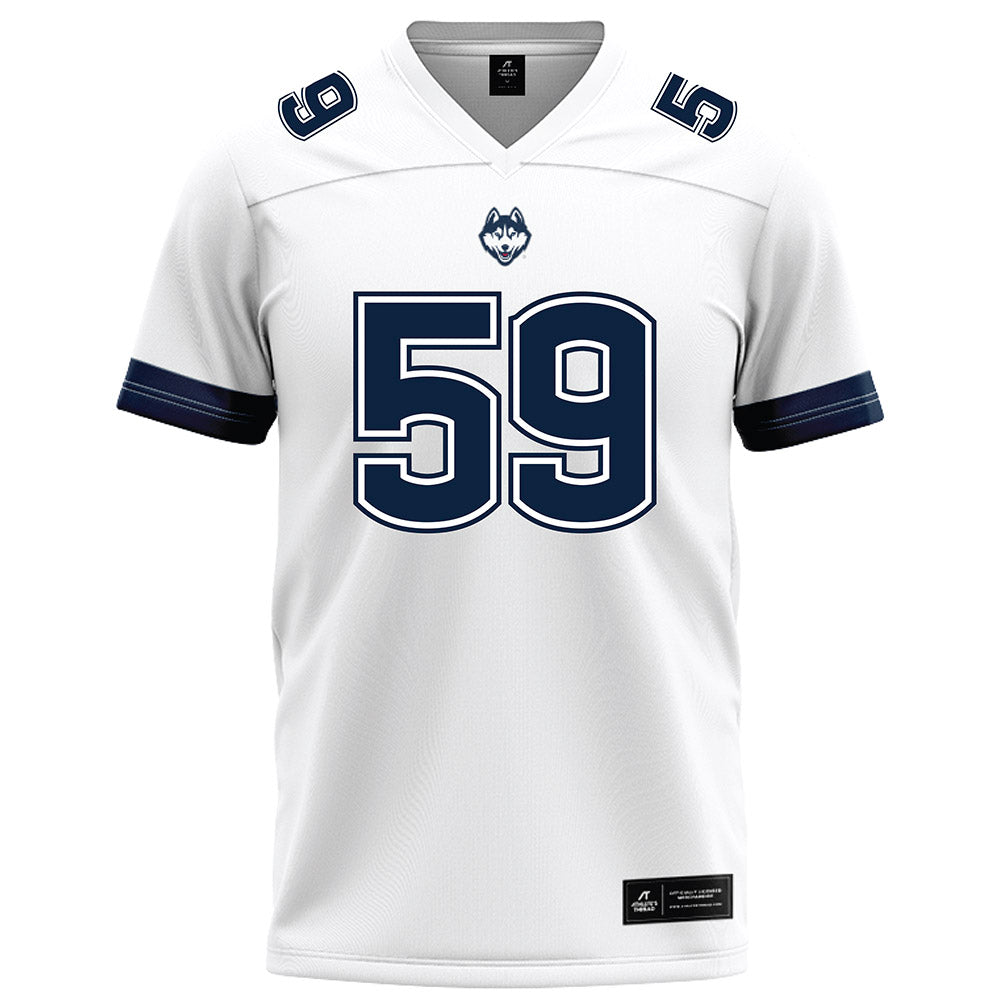 UConn - NCAA Football : Eddie Dresch - White Football Jersey-0