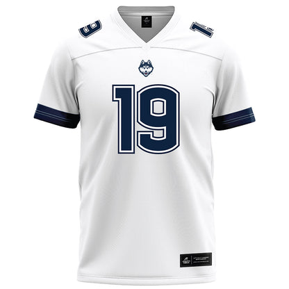 UConn - NCAA Football : Ethan Hogg - White Football Jersey-0