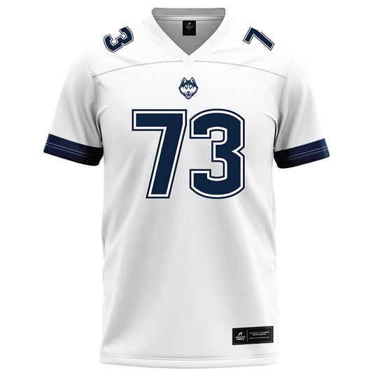 UConn - NCAA Football : Charley Leahy - White Football Jersey-0