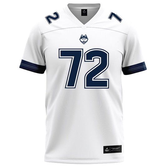 UConn - NCAA Football : Josh Tavui - White Football Jersey-0