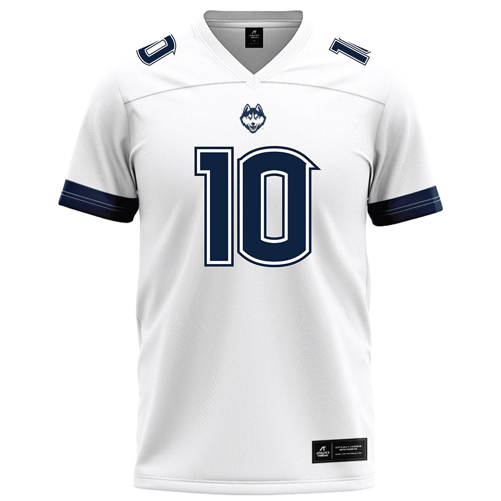 UConn - NCAA Football : Griffin Koch - White Football Jersey-0