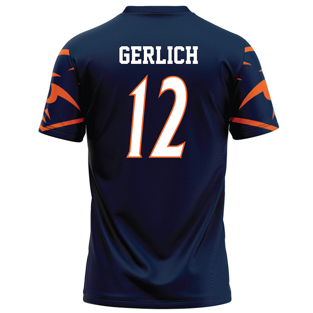 UTSA - NCAA Football : Max Gerlich - Navy Football Jersey-1