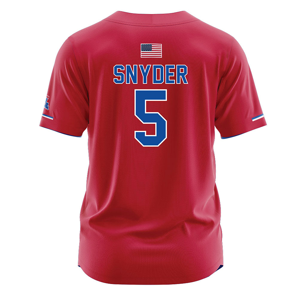 LA Tech - NCAA Softball : Addison Snyder - Red Jersey-1