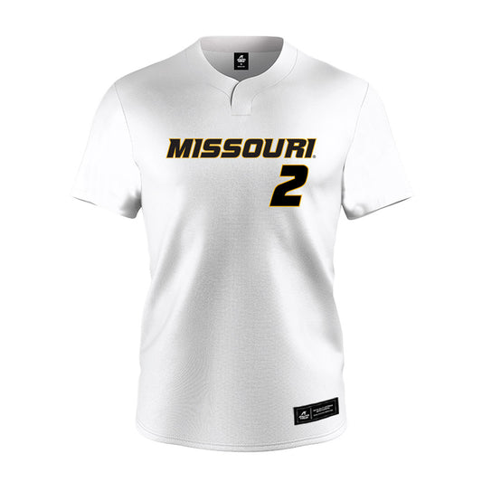 Missouri - NCAA Softball : Danielle Blackstun - White Jersey-0