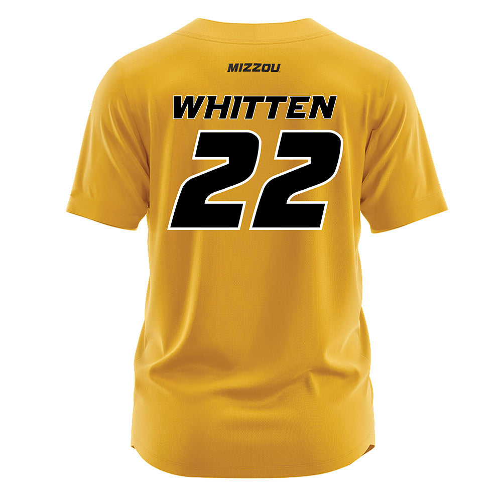 Missouri - NCAA Softball : lilly whitten - Gold Jersey