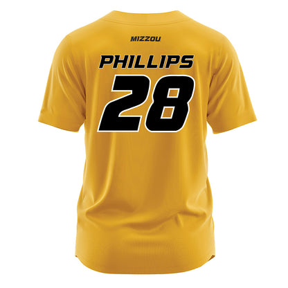 Missouri - NCAA Softball : Chan'tice Phillips - Gold Jersey