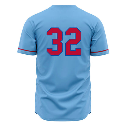 LA Tech - NCAA Baseball : Luke Nichols - Light Blue Jersey-1