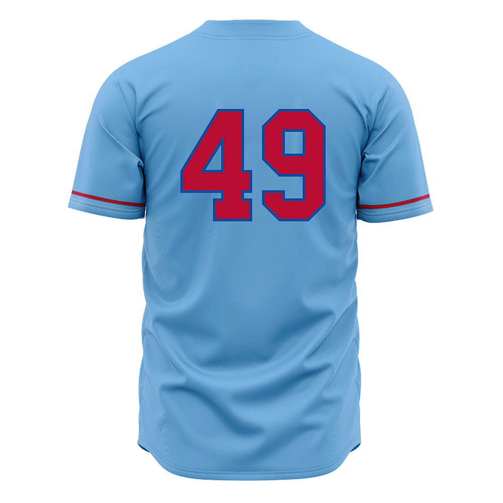 LA Tech - NCAA Baseball : Ethan Judice - Light Blue Jersey-1
