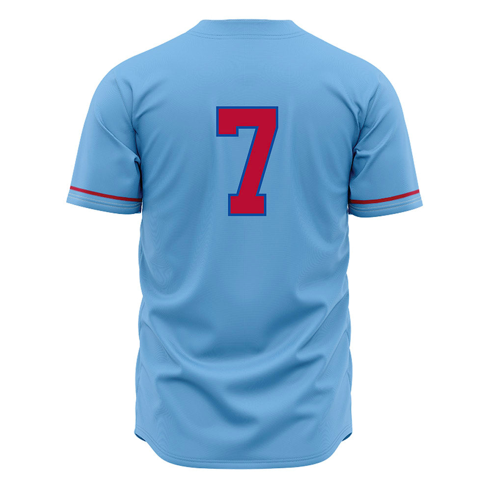 LA Tech - NCAA Baseball : Micheal Ballard - Light Blue Jersey-1