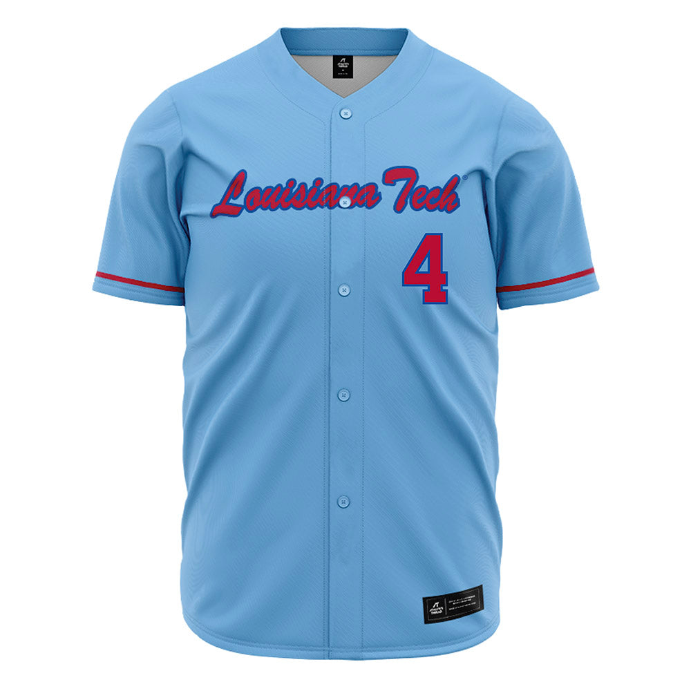 LA Tech - NCAA Baseball : Cade Patterson - Light Blue Jersey-0