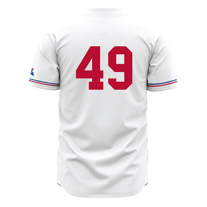 LA Tech - NCAA Baseball : Ethan Judice - White Jersey-1