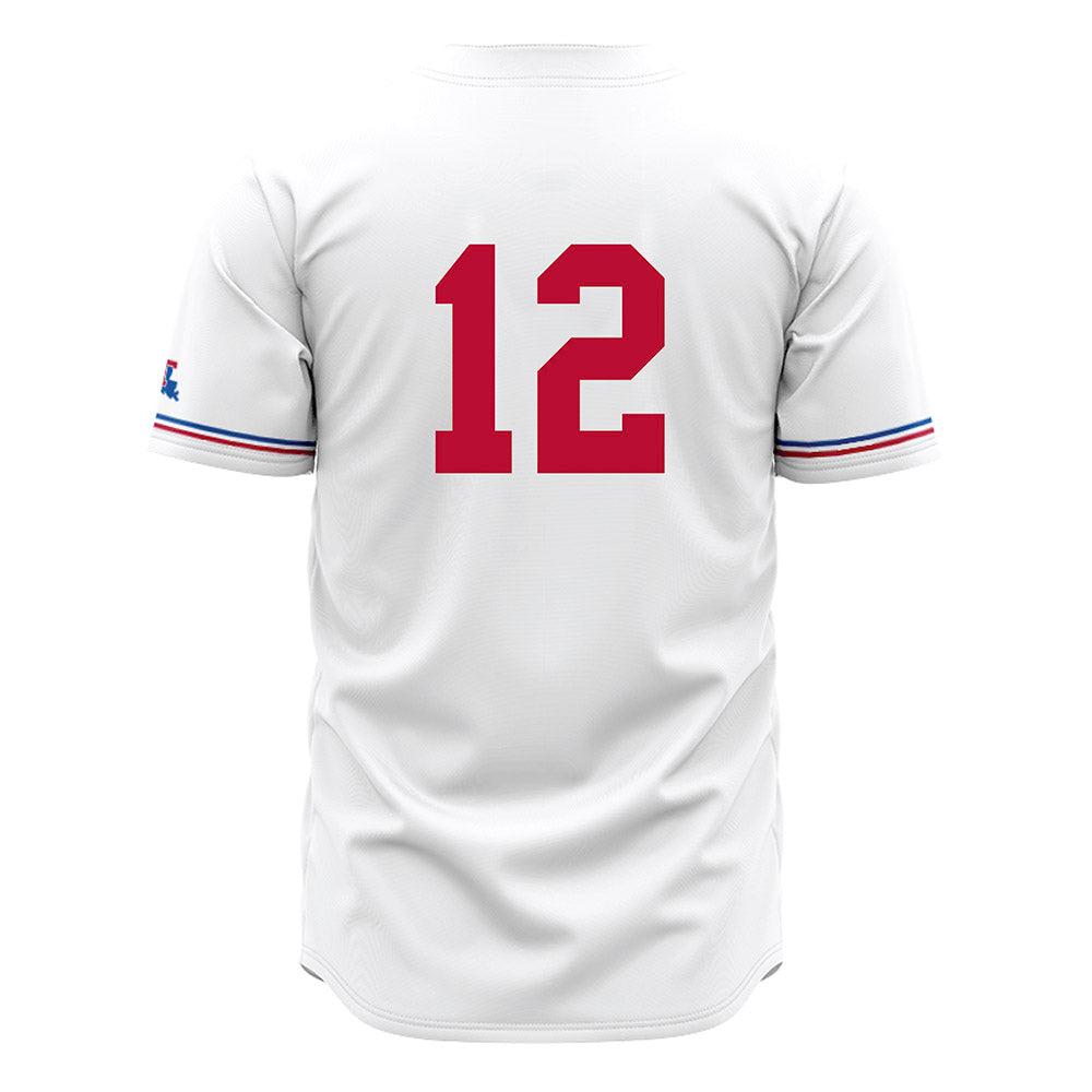 LA Tech - NCAA Baseball : Luke Cooley - White Jersey-1