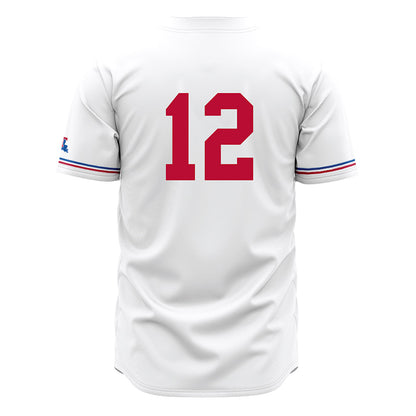 LA Tech - NCAA Baseball : Luke Cooley - White Jersey-1