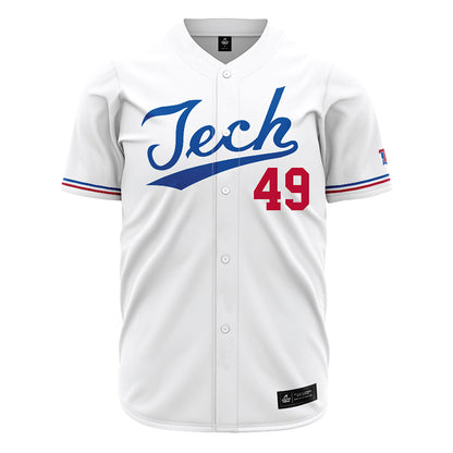 LA Tech - NCAA Baseball : Ethan Judice - White Jersey-0