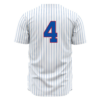 LA Tech - NCAA Baseball : Cade Patterson - White Pinstripe Jersey-1