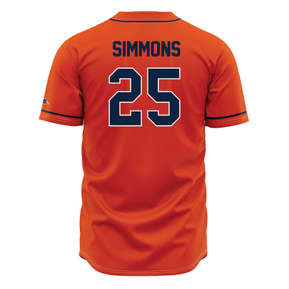 UTSA - NCAA Baseball : Sam Simmons - Orange Jersey-1