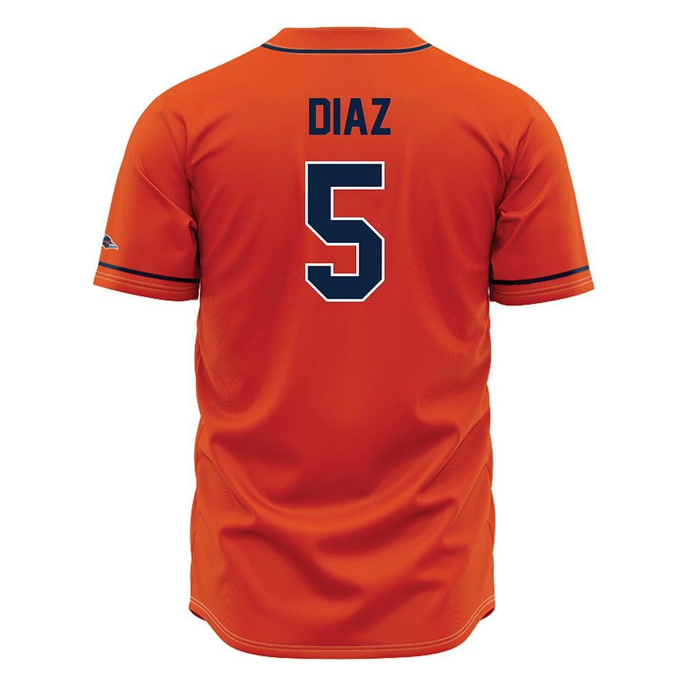 UTSA - NCAA Baseball : Diego Diaz - Orange Jersey-1