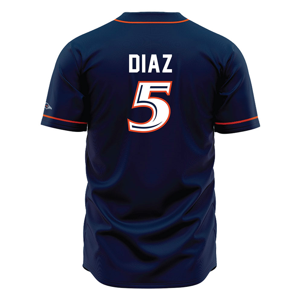 UTSA - NCAA Baseball : Diego Diaz - Navy Jersey-1