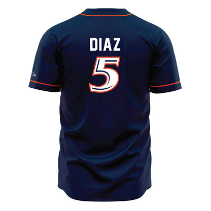 UTSA - NCAA Baseball : Diego Diaz - Navy Jersey-1