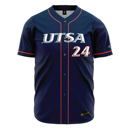 UTSA - NCAA Baseball : Ryan Flores - Navy Jersey-0