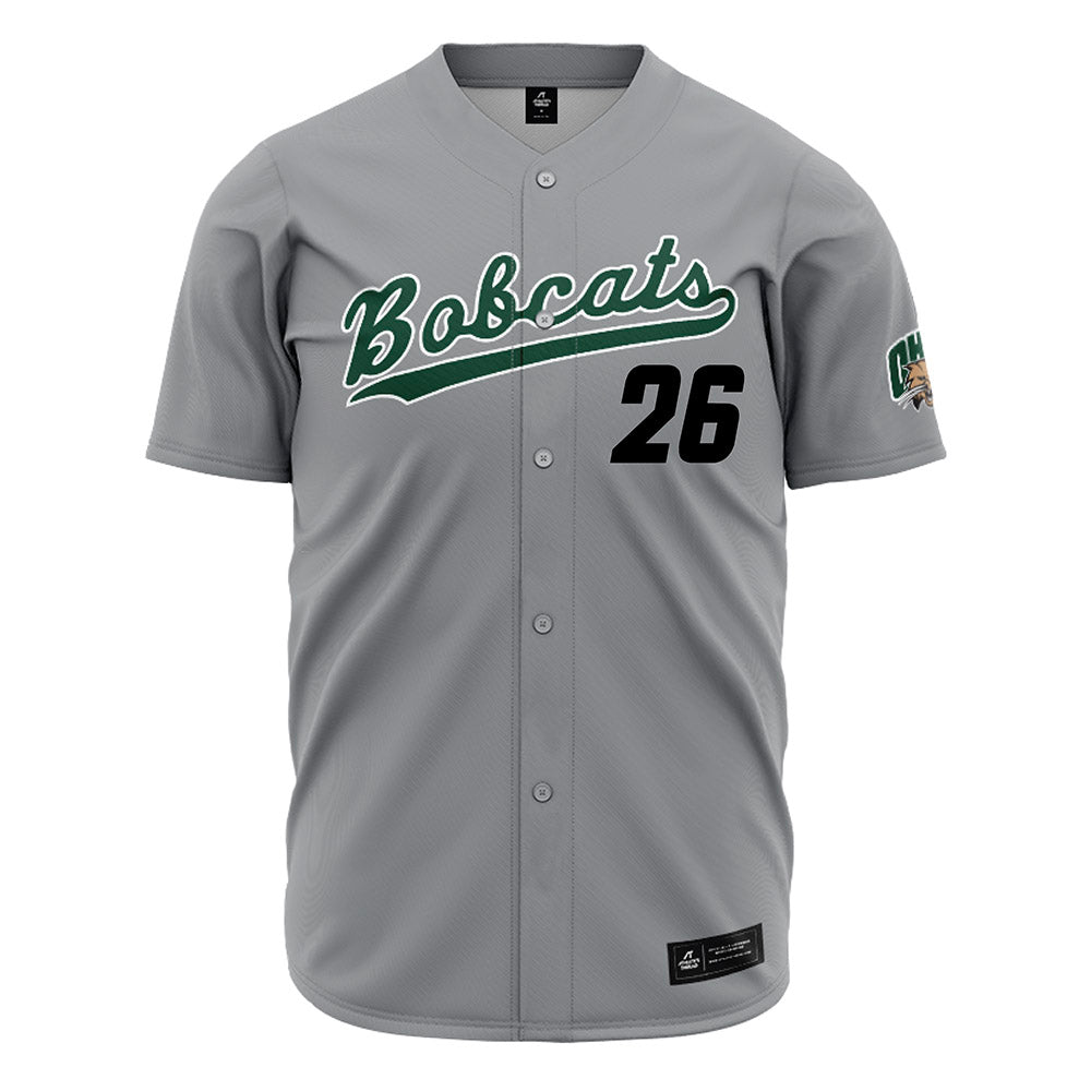 Ohio - NCAA Baseball : Caleb Karll - Grey Jersey-0