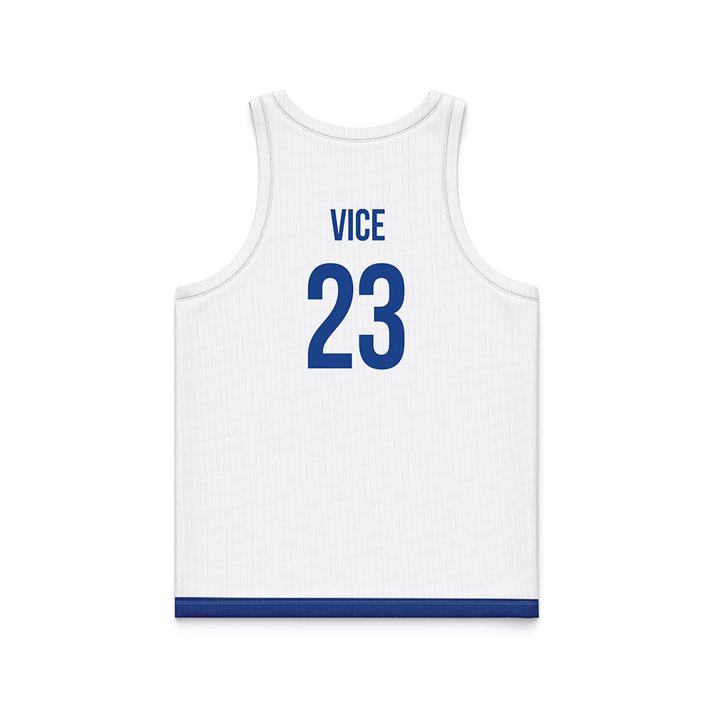 Drake - NCAA Women's Basketball : Quinn Vice - White Basketball Jersey-1