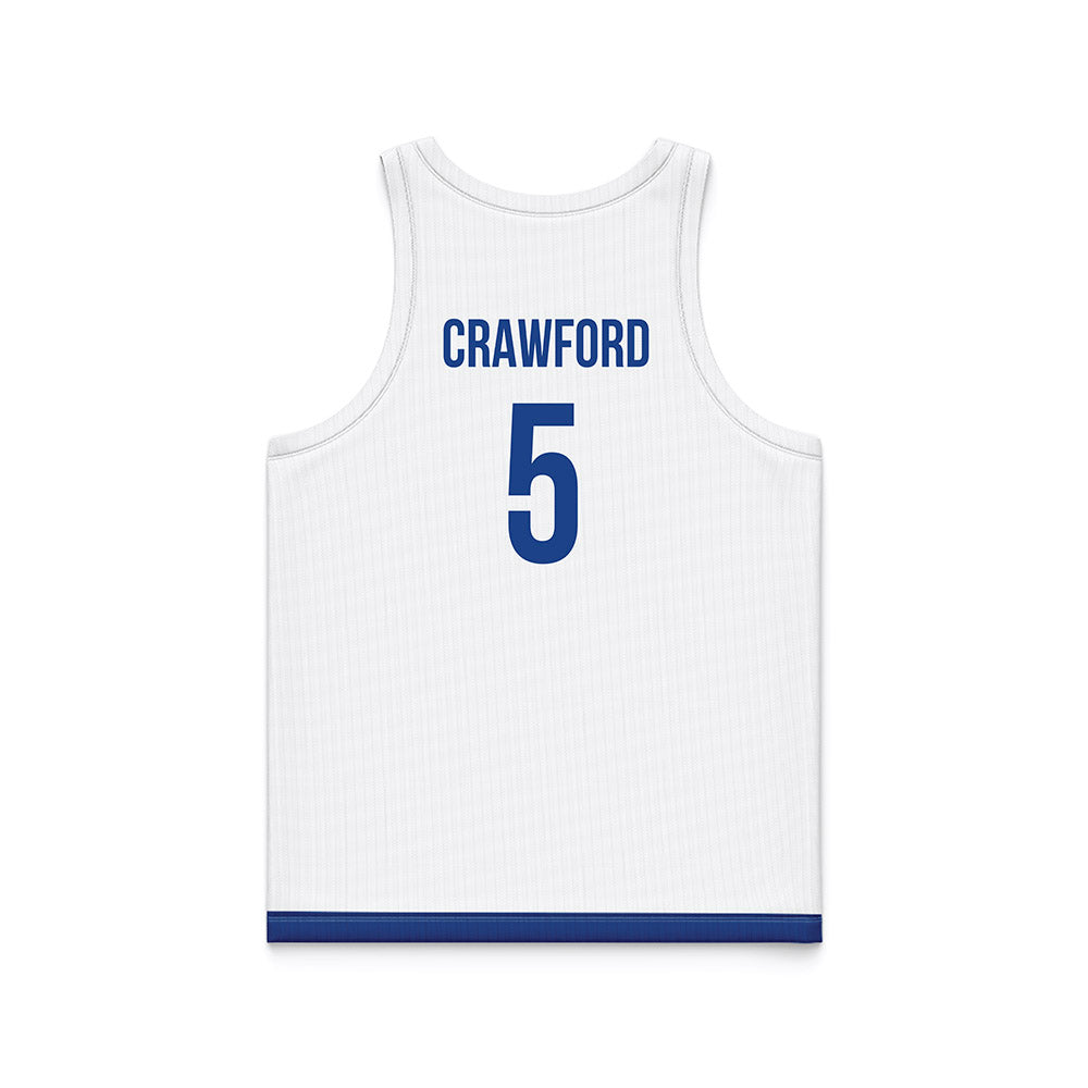 Drake - NCAA Women's Basketball : Mya Crawford - White Basketball Jersey-1