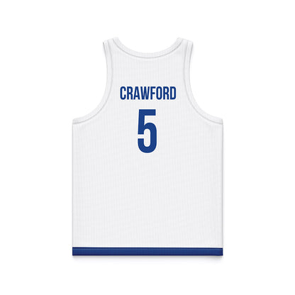 Drake - NCAA Women's Basketball : Mya Crawford - White Basketball Jersey-1