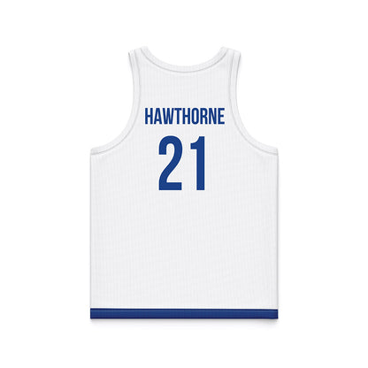 Drake - NCAA Women's Basketball : Ava Hawthorne - White Basketball Jersey