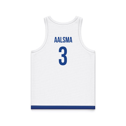 Drake - NCAA Women's Basketball : Abbie Aalsma - White Basketball Jersey-1