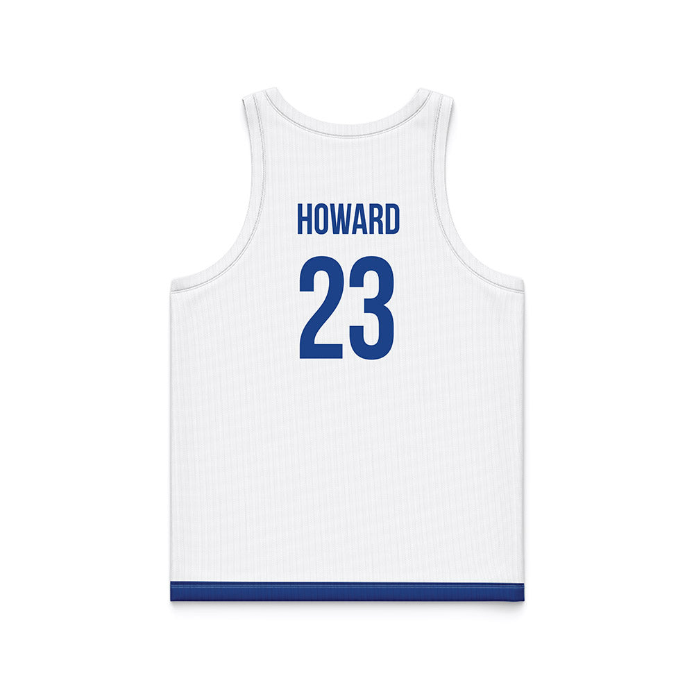 Drake - NCAA Men's Basketball : Isaia Howard - White Basketball Jersey-1