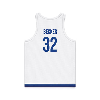 Drake - NCAA Women's Basketball : Courtney Becker - White Basketball Jersey