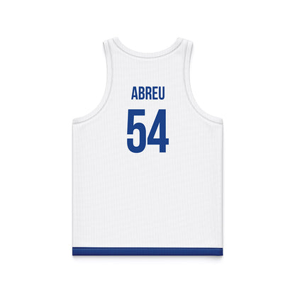 Drake - NCAA Men's Basketball : Daniel Abreu - White Basketball Jersey-1