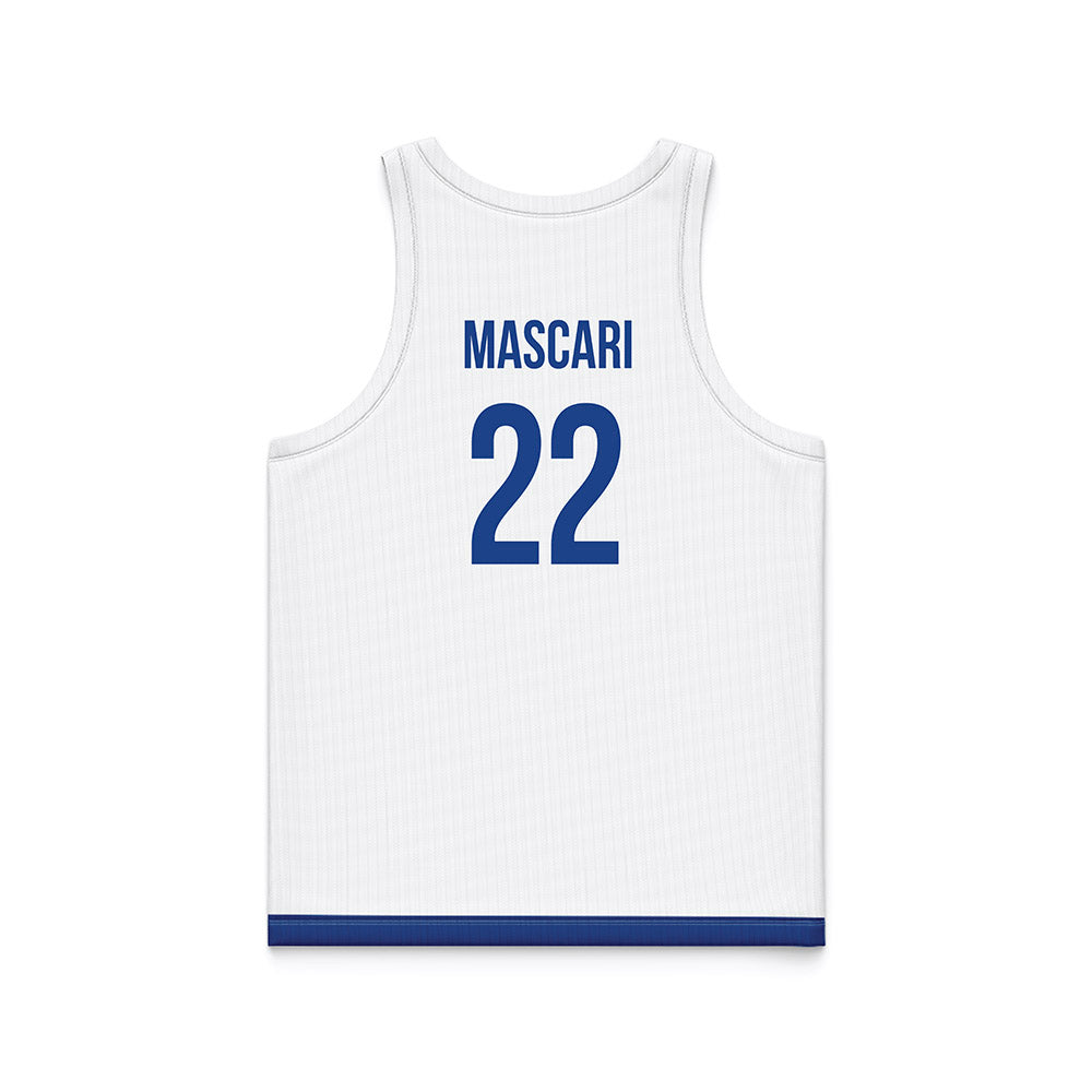 Drake - NCAA Men's Basketball : Mitch Mascari - White Basketball Jersey-1