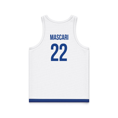 Drake - NCAA Men's Basketball : Mitch Mascari - White Basketball Jersey-1