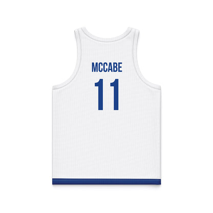 Drake - NCAA Women's Basketball : Peyton McCabe - White Basketball Jersey-1
