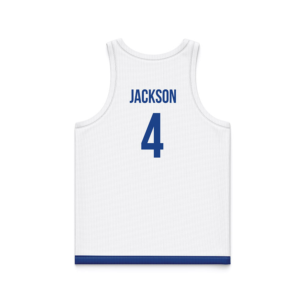 Drake - NCAA Men's Basketball : Isaiah Jackson - White Basketball Jersey-1