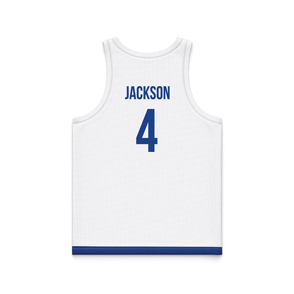 Drake - NCAA Men's Basketball : Isaiah Jackson - White Basketball Jersey-1