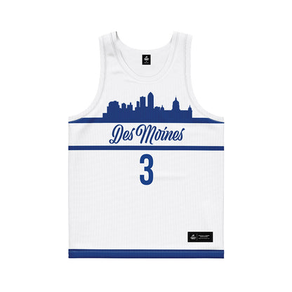 Drake - NCAA Men's Basketball : Cameron Manyawu - White Basketball Jersey-0