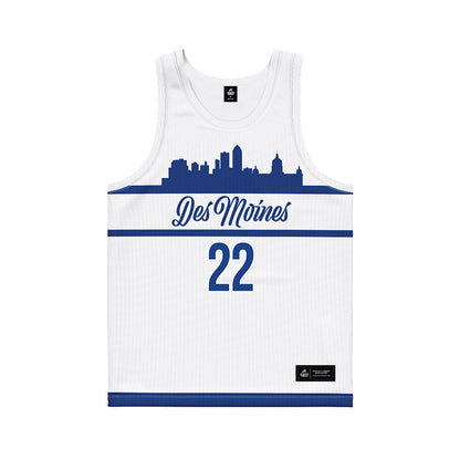 Drake - NCAA Men's Basketball : Mitch Mascari - White Basketball Jersey-0