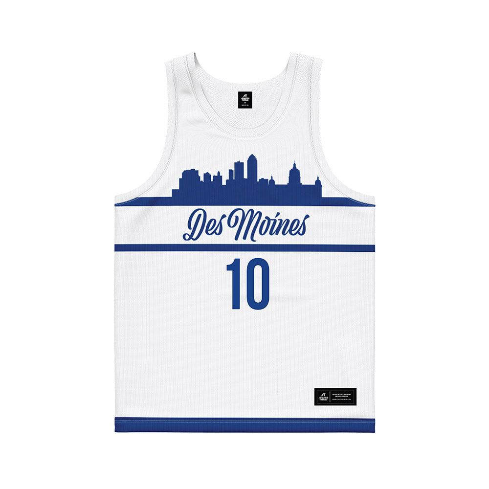 Drake - NCAA Women's Basketball : Katie Dinnebier - White Basketball Jersey