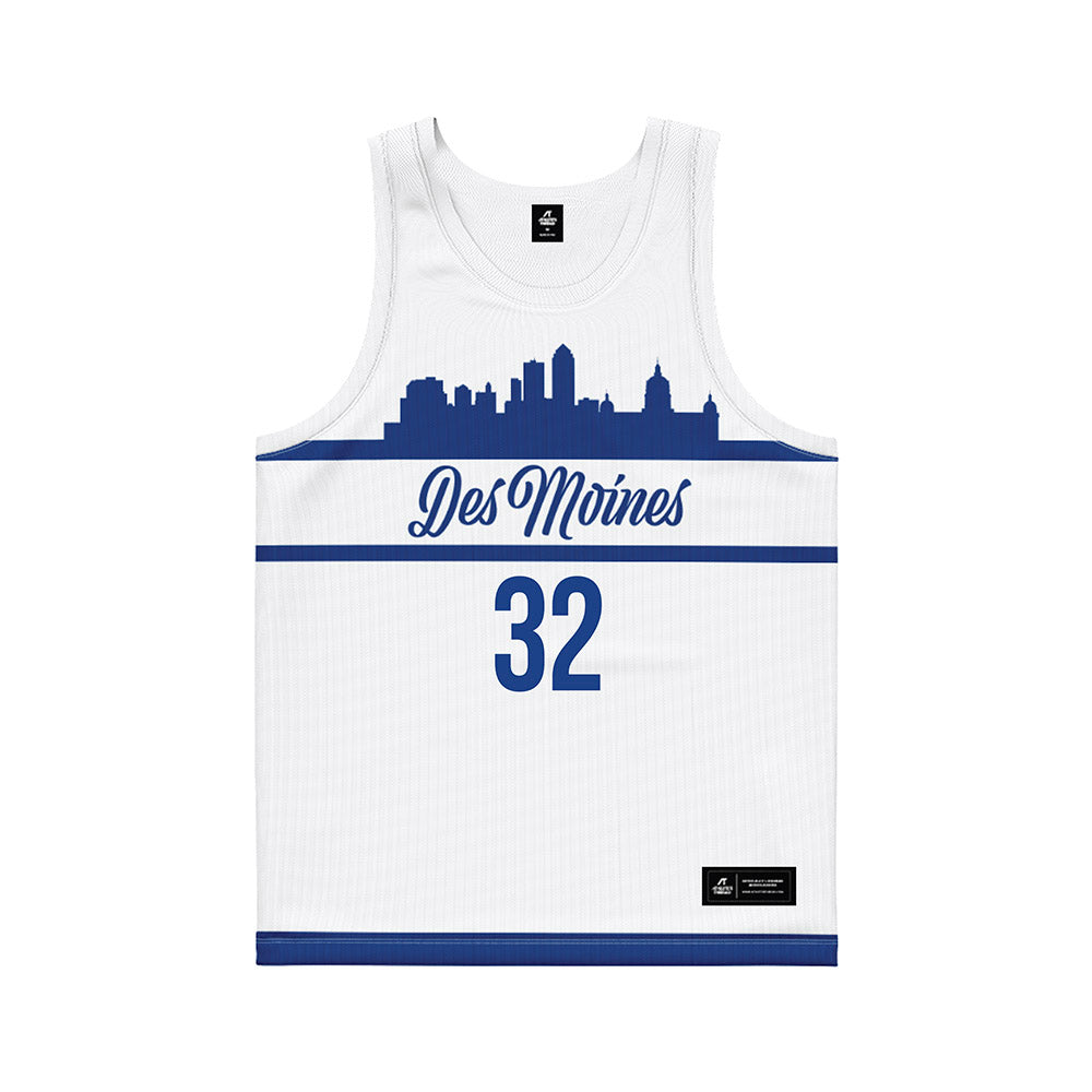 Drake - NCAA Women's Basketball : Courtney Becker - White Basketball Jersey