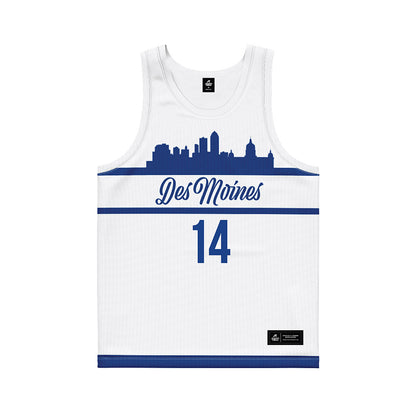 Drake - NCAA Women's Basketball : Anna Miller - White Basketball Jersey