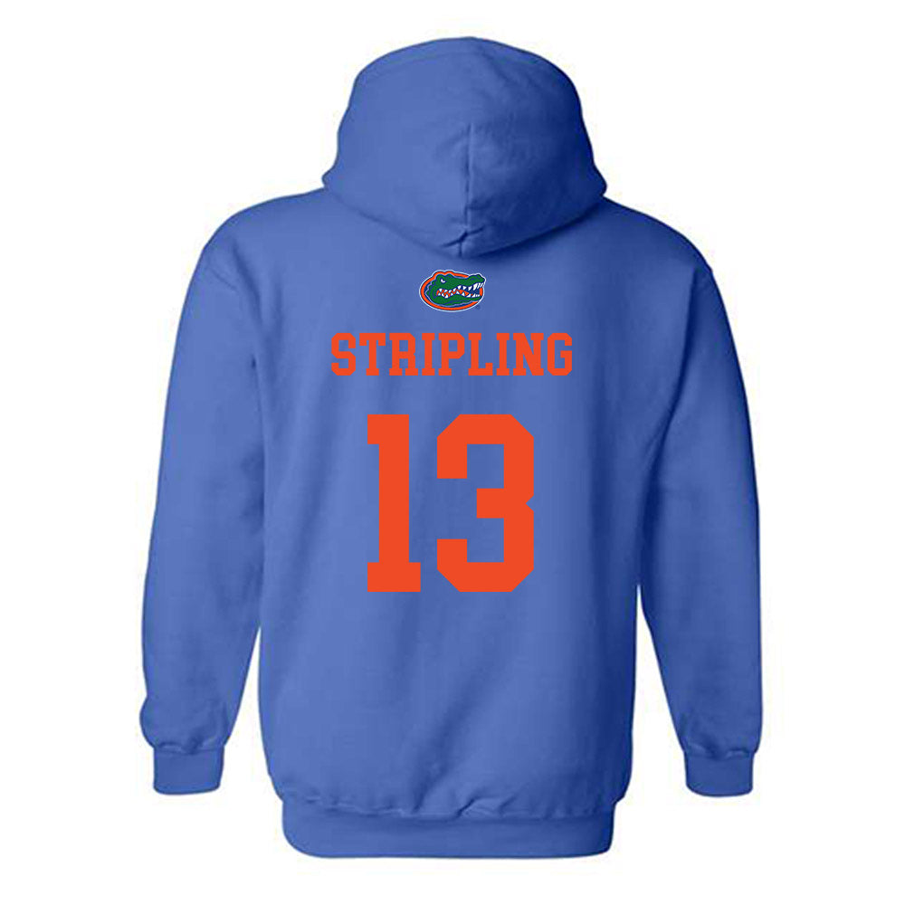 Florida - NCAA Baseball : Landon Stripling - Generic Shersey Hooded Sweatshirt-1