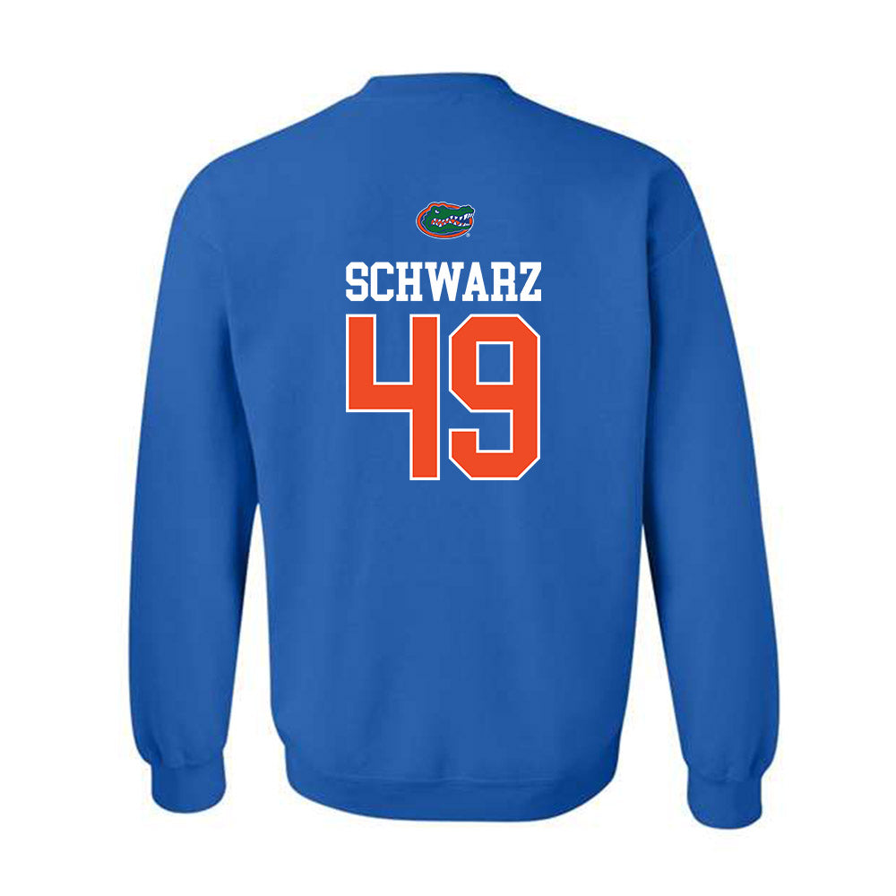 Florida - NCAA Baseball : Colton Schwarz - Generic Shersey Crewneck Sweatshirt-1