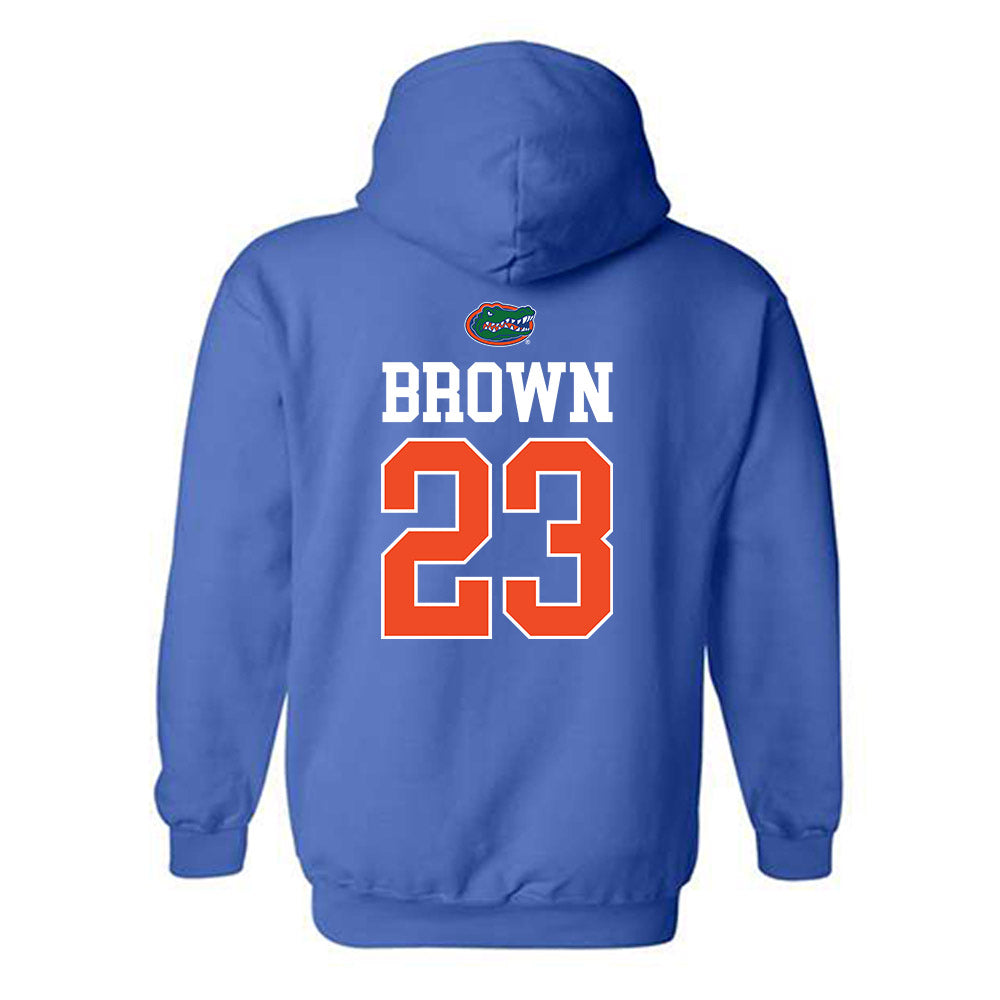 Florida - NCAA Men's Basketball : AJ Brown - Generic Shersey Hooded Sweatshirt-1