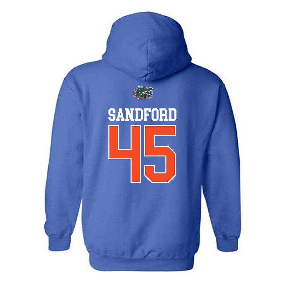 Florida - NCAA Baseball : Schuyler Sandford - Generic Shersey Hooded Sweatshirt