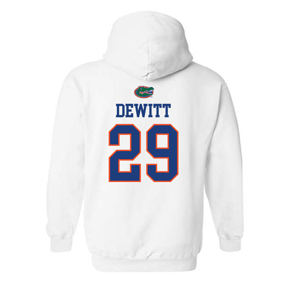Florida - NCAA Women's Lacrosse : Boo DeWitt - Sports Shersey Hooded Sweatshirt-1