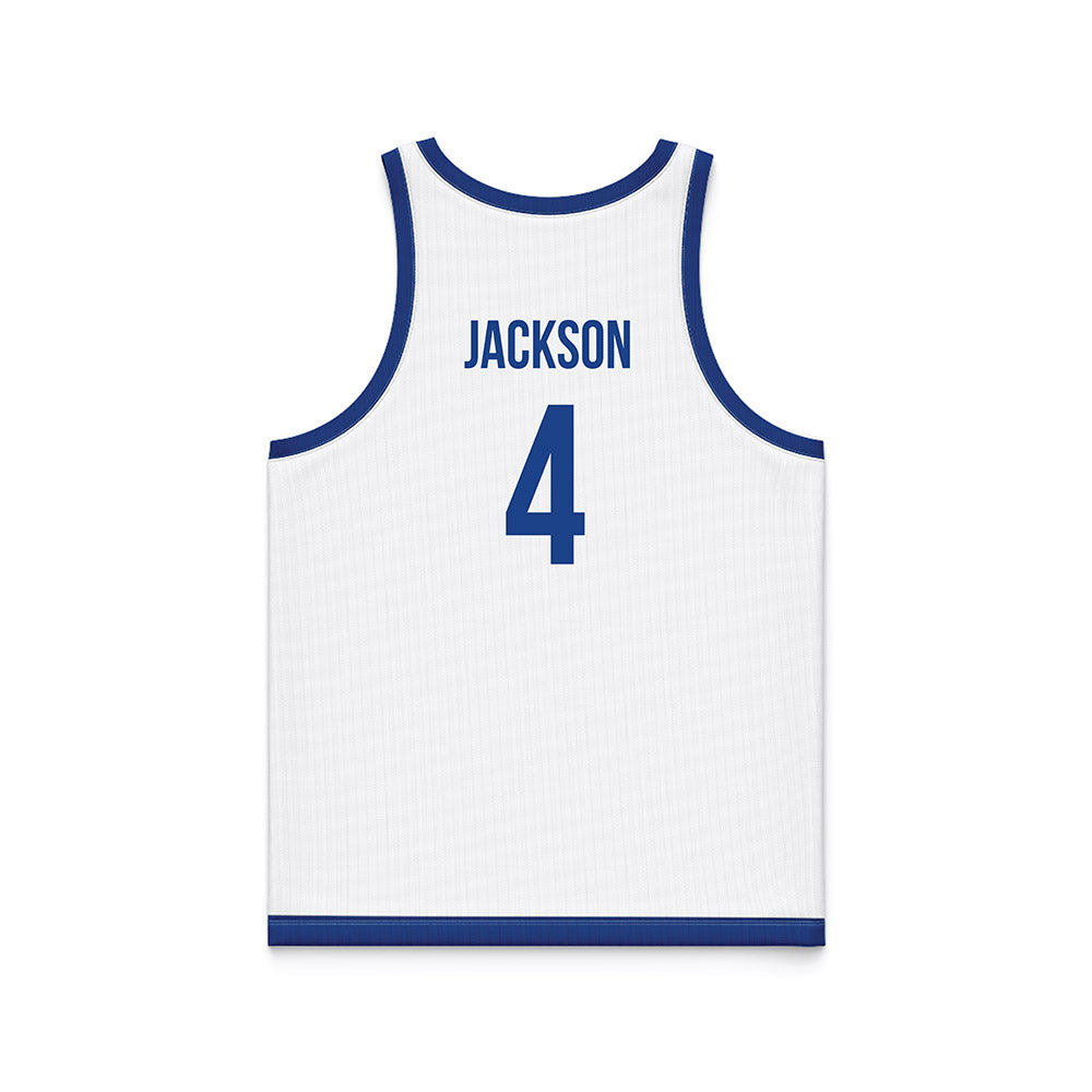 Drake - NCAA Men's Basketball : Isaiah Jackson - White Basketball Jersey-1