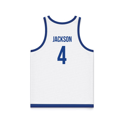 Drake - NCAA Men's Basketball : Isaiah Jackson - White Basketball Jersey-1